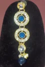 The 'Neelam' Royal Blue Kundan Style Necklace with Ear Rings and Maang Tikka Set 5 MigKart.com